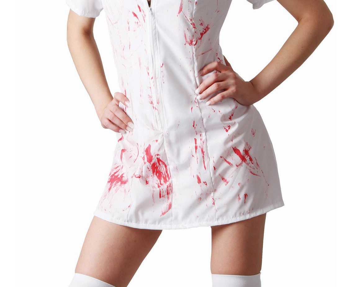 Role play-set for adult Nurse Zombie (dress, cap), size S